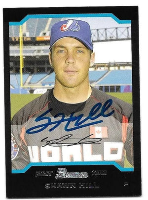 Shawn Hill Signed 2004 Bowman Baseball Card - Montreal Expos