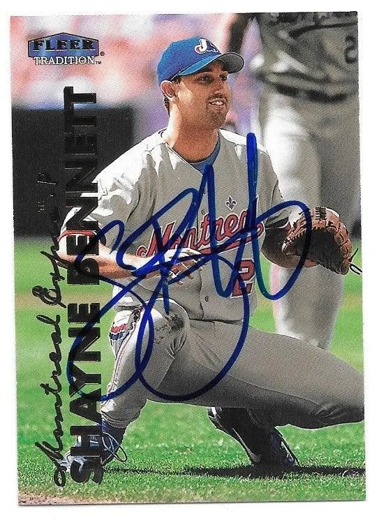 Shayne Bennett Signed 1999 Fleer Tradition Baseball Card - Montreal Expos