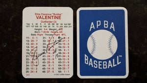 Signed Ellis Valentine APBA Baseball Card – 1977 Montreal Expos - PastPros