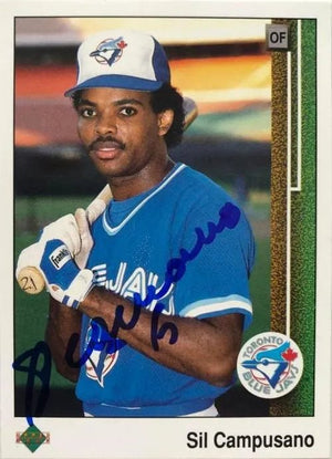 Sil Campusano Signed 1989 Upper Deck Baseball Card - Toronto Blue Jays