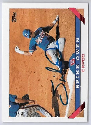 Spike Owen Signed 1993 Topps Baseball Card - Montreal Expos