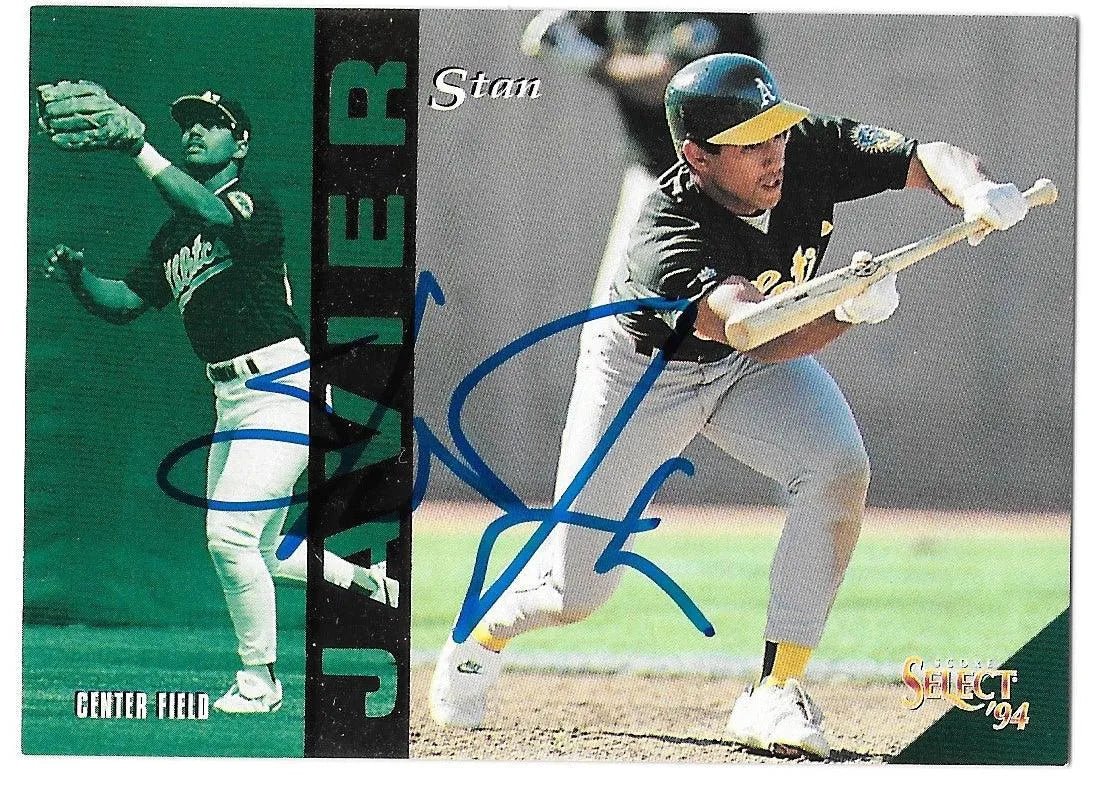 Stan Javier Signed 1994 Select Baseball Card - Oakland A's