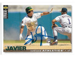 Stan Javier Signed 1995 Collector's Choice Baseball Card - Oakland A's