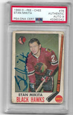 Stan Mikita Signed 1969-70 O-Pee-Chee Hockey Card - Chicago Black Hawks - PSA/DNA