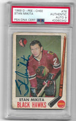 Stan Mikita Signed 1969 O-Pee-Chee Hockey Card - Chicago Black Hawks - PSA DNA Certified - PastPros