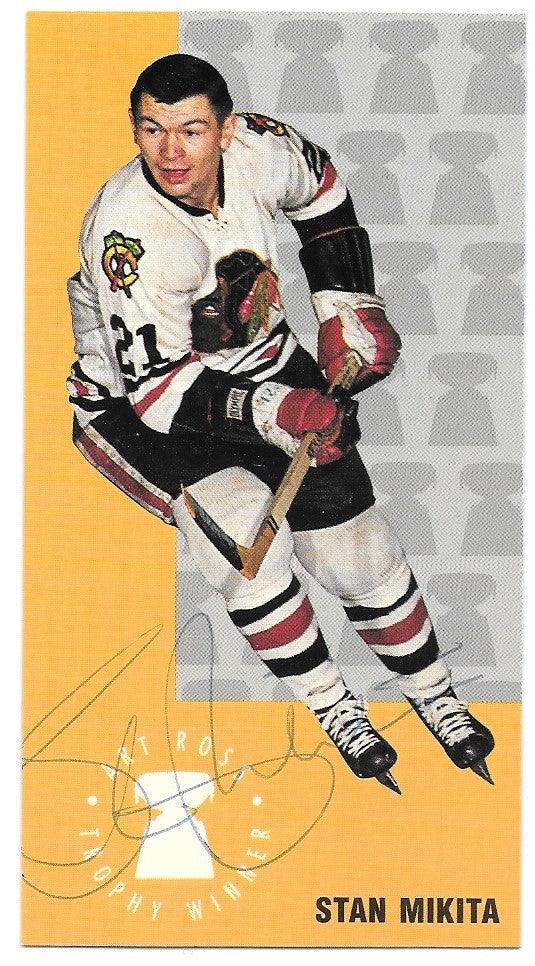 Stan Mikita Signed 1994-95 Parkhurst Tall Boys Hockey Card - Chicago Blackhawks - Art Ross - PastPros