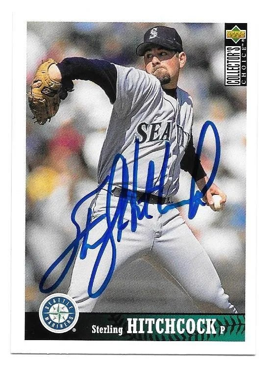 Sterling Hitchcock Signed 1996 Collector's Choice Baseball Card - Seattle Mariners