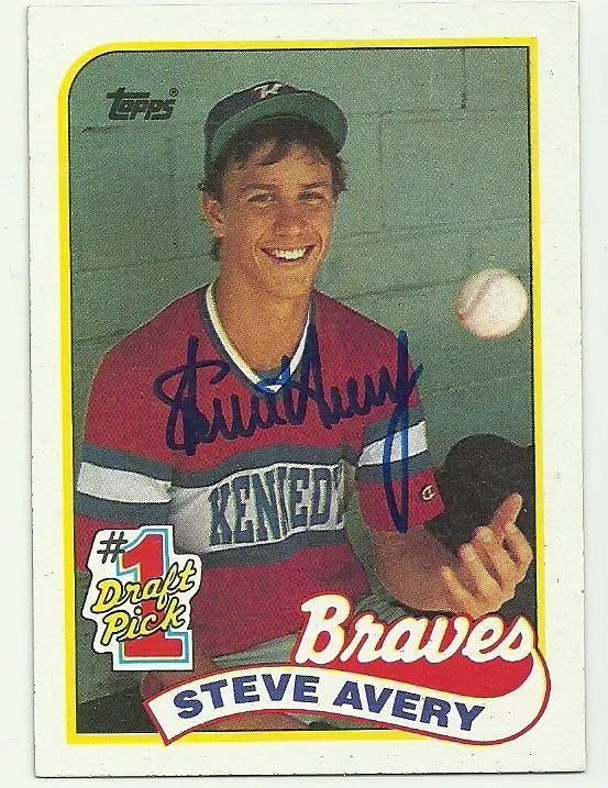 Steve Avery Signed 1989 Topps Baseball Card - Atlanta Braves