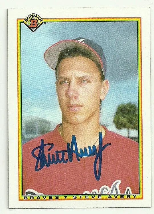 Steve Avery Signed 1990 Bowman Baseball Card - Atlanta Braves