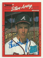 Steve Avery Signed 1990 Donruss Baseball Card - Atlanta Braves