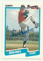 Steve Avery Signed 1990 Fleer Baseball Card - Atlanta Braves