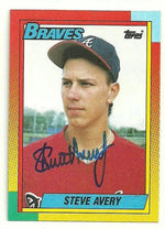 Steve Avery Signed 1990 Topps Baseball Card - Atlanta Braves