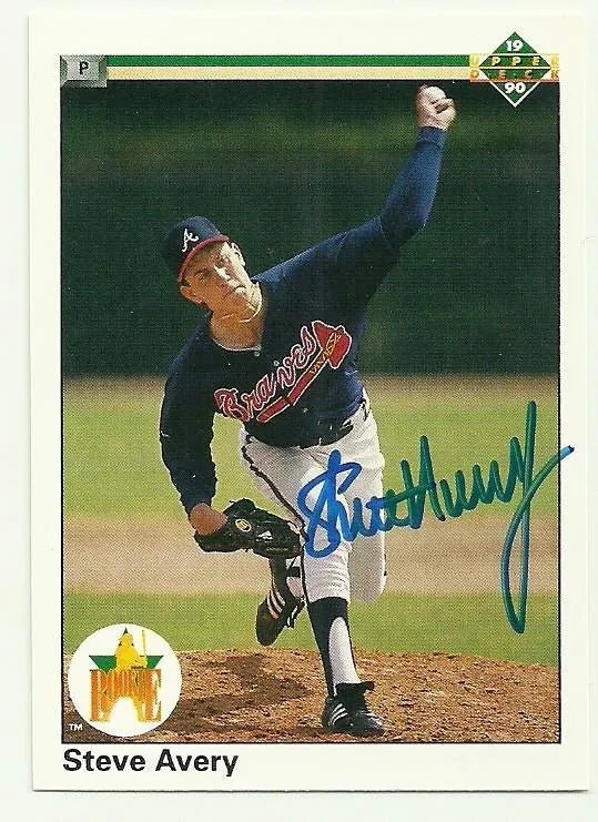 Steve Avery Signed 1990 Upper Deck Baseball Card - Atlanta Braves