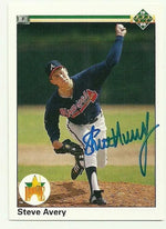 Steve Avery Signed 1990 Upper Deck Baseball Card - Atlanta Braves