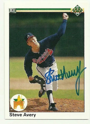 Steve Avery Signed 1990 Upper Deck Baseball Card - Atlanta Braves