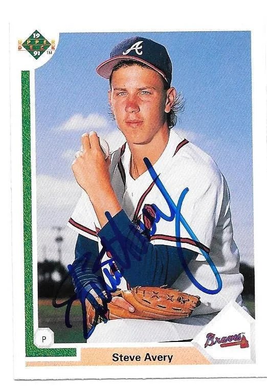 Steve Avery Signed 1991 Upper Deck Baseball Card - Atlanta Braves