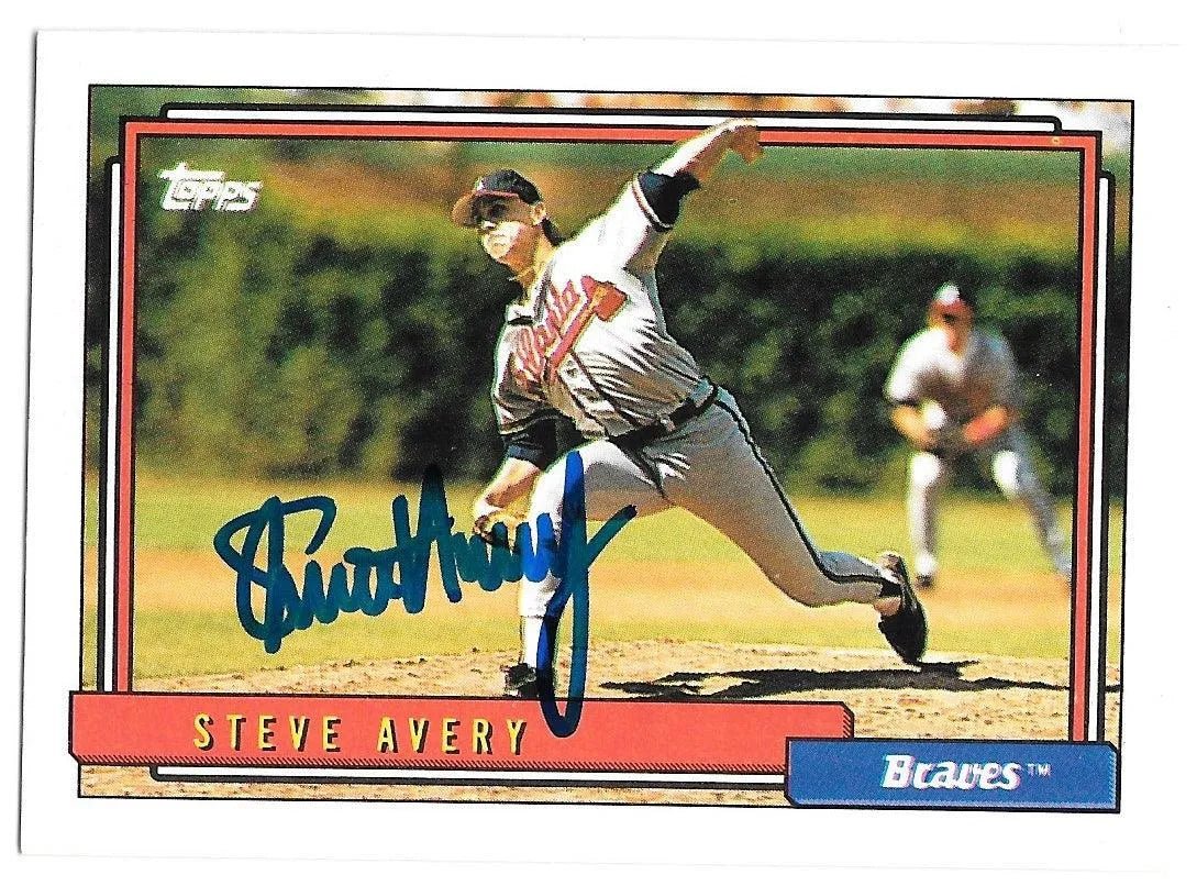 Steve Avery Signed 1992 Topps Baseball Card - Atlanta Braves