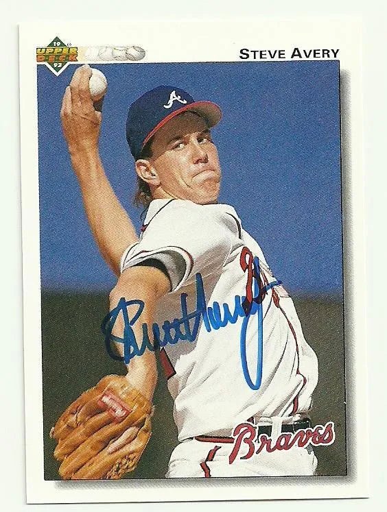 Steve Avery Signed 1992 Upper Deck Baseball Card - Atlanta Braves