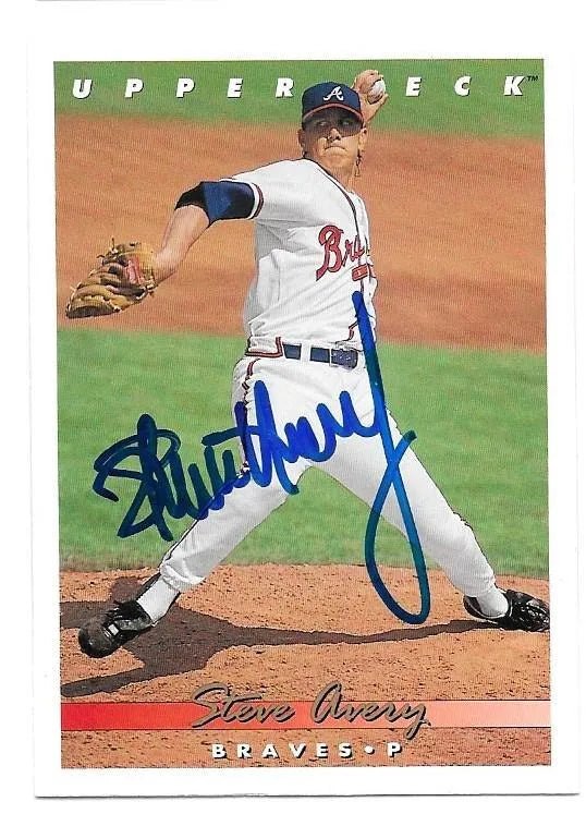 Steve Avery Signed 1993 Upper Deck Baseball Card - Atlanta Braves