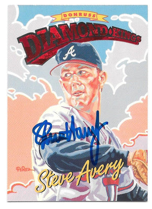 Steve Avery Signed 1994 Donruss Diamond Kings Baseball Card - Atlanta Braves - PastPros