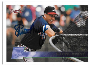 Steve Avery Signed 1996 Topps Baseball Card - Atlanta Braves