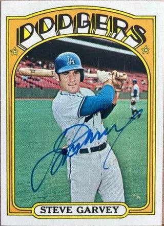 Steve Garvey Signed 1972 Topps Baseball Card - Los Angeles Dodgers