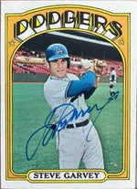 Steve Garvey Signed 1972 Topps Baseball Card - Los Angeles Dodgers