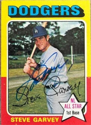 Steve Garvey Signed 1975 Topps Baseball Card - Los Angeles Dodgers