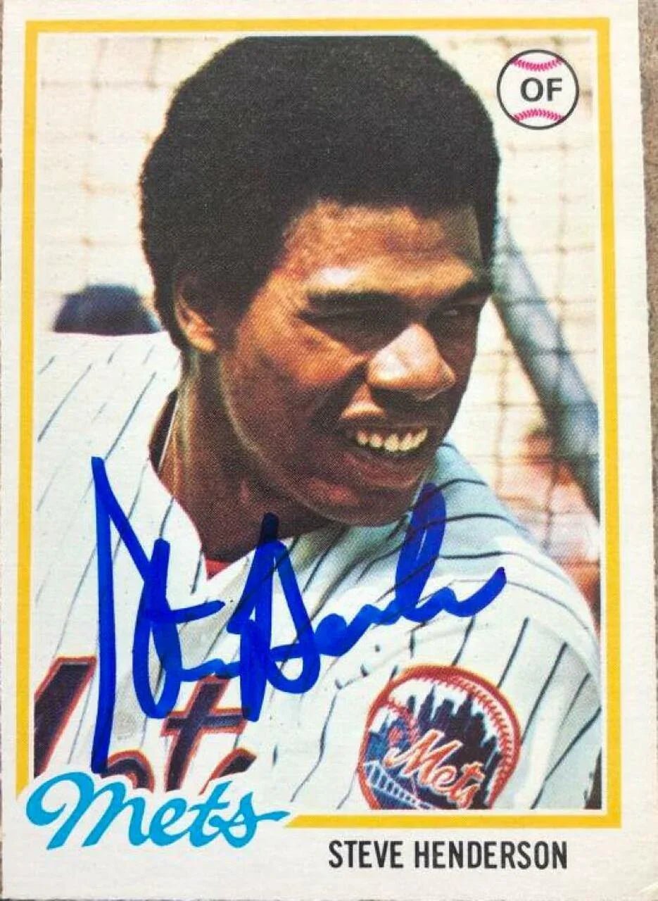 Steve Henderson Signed 1978 O-Pee-Chee Baseball Card - New York Mets