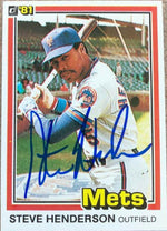 Steve Henderson Signed 1981 Donruss Baseball Card - New York Mets - PastPros