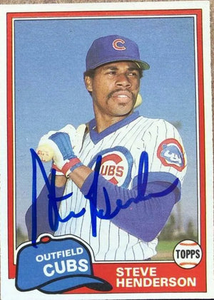 Steve Henderson Signed 1981 Topps Traded Baseball Card - Chicago Cubs