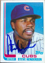 Steve Henderson Signed 1982 Topps Baseball Card - Chicago Cubs