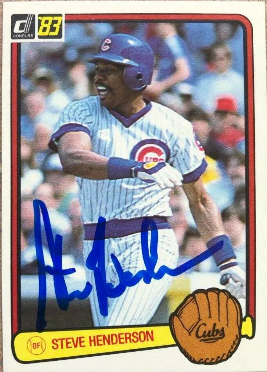 Steve Henderson Signed 1983 Donruss  Baseball Card - Chicago Cubs