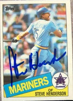 Steve Henderson Signed 1985 Topps Tiffany Baseball Card - Seattle Mariners