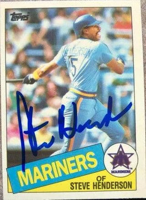 Steve Henderson Signed 1985 Topps Tiffany Baseball Card - Seattle Mariners