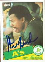 Steve Henderson Signed 1985 Topps Traded Tiffany Baseball Card - Oakland A's