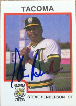 Steve Henderson Signed 1987 Pro Cards Baseball Card