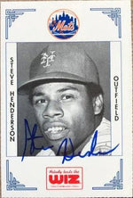 Steve Henderson Signed 1991 WIZ Baseball Card - New York Mets