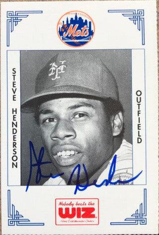 Steve Henderson Signed 1991 WIZ Baseball Card - New York Mets - PastPros