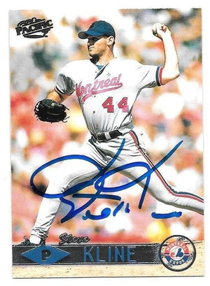 Steve Kline Signed 1999 Pacific Baseball Card - Montreal Expos