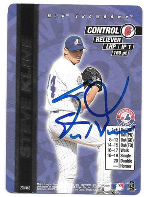 Steve Kline Signed 2000 MLB Showdown Baseball Card - Montreal Expos - PastPros