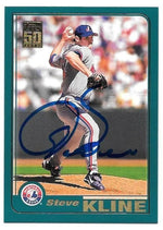 Steve Kline Signed 2001 Topps Baseball Card - Montreal Expos