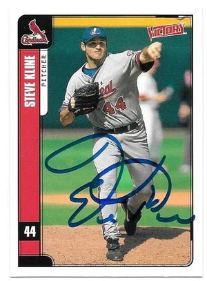 Steve Kline Signed 2001 Upper Deck Victory Baseball Card - St Louis Cardinals