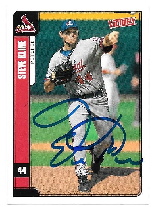 Steve Kline Signed 2001 Upper Deck Victory Baseball Card - St Louis Cardinals - PastPros