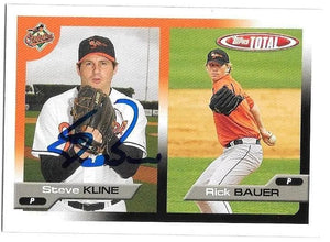 Steve Kline Signed 2005 Topps Total Baseball Card - Baltimore Orioles