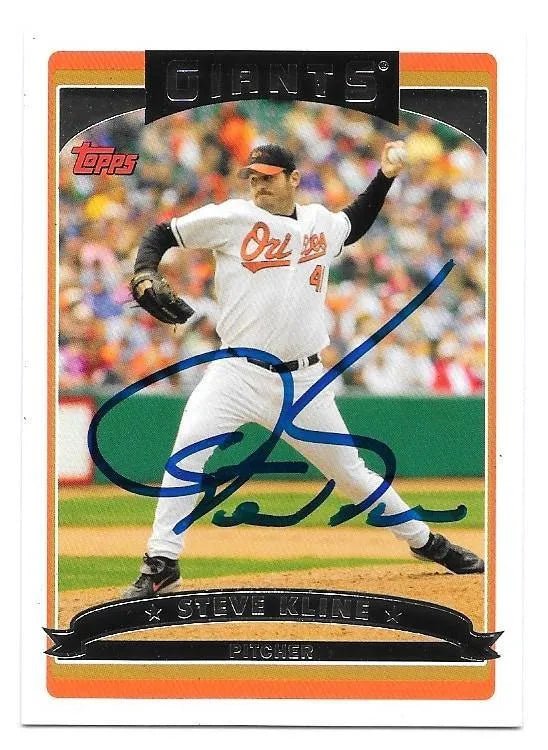 Steve Kline Signed 2006 Topps Baseball Card - San Francisco Giants