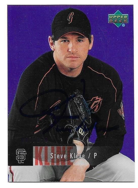 Steve Kline Signed 2006 Upper Deck Special F/X Purple LE Baseball Card - San Francisco Giants - PastPros
