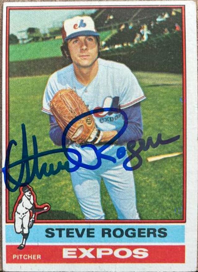 Steve Rogers Signed 1976 Topps Baseball Card - Montreal Expos - PastPros