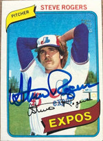 Steve Rogers Signed 1980 Topps Baseball Card - Montreal Expos