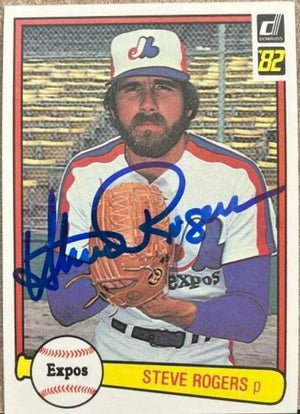 Steve Rogers Signed 1982 Donruss Baseball Card - Montreal Expos
